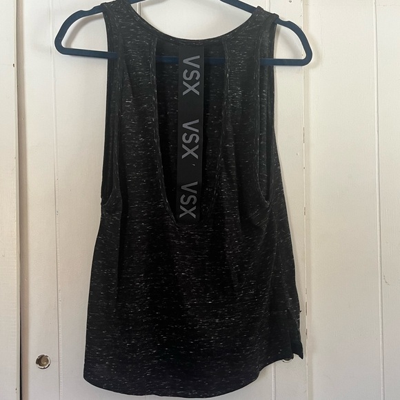 Victoria's Secret Black Muscle Tee with Gold and White Text - Picture 5 of 10